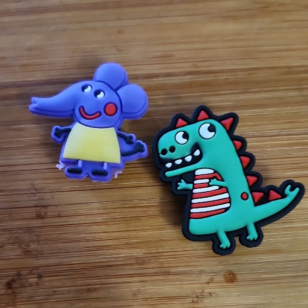 Colorful Dinosaur and Elephant Toy Set